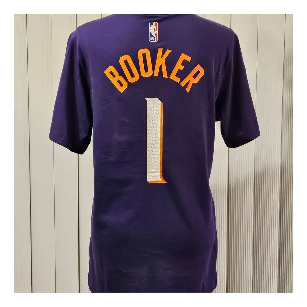 NIKE PHOENIX SUNS 2022-23 DEVIN BOOKER T-SHIRT – SIZE SMALL – PURPLE – NWT